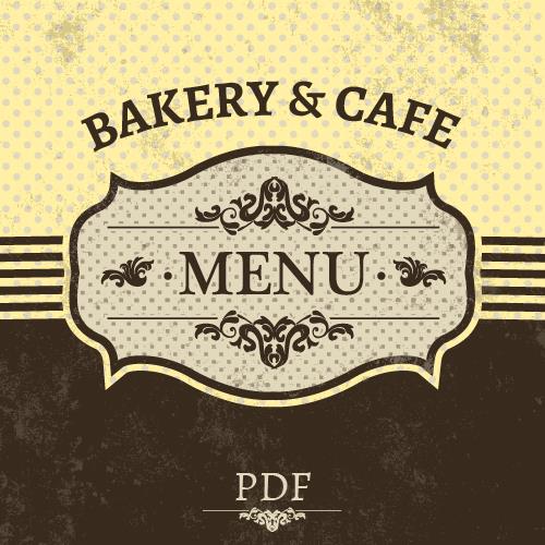 bakery and cafe menu
