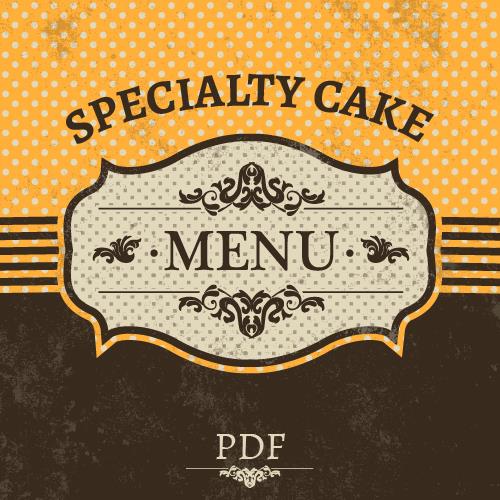 specialty cake menu